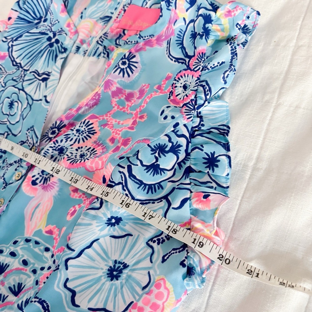 Lilly Pulitzer Destini Maxi Dress Bali Blue Once Upon A Tide Size 14‎ Read* - Picture 11 of 12